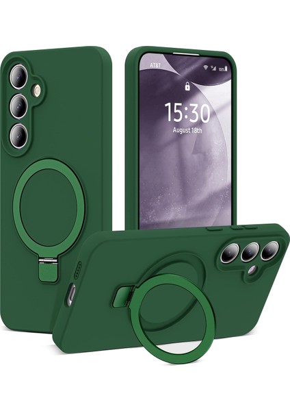 Samsung Galaxy A06 Uyumlu Içi Kadife Stand Olabilen Halka Yüzüklü Kılıf