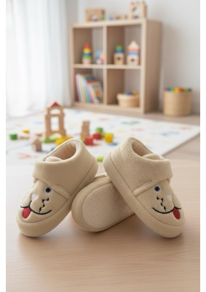 Sevimli Hayvanlar Cırtlı Kaydırmaz Taban Kreş Ev Okul Ayakkabısı Bebek Çocuk Panduf Ev Botu modelleri