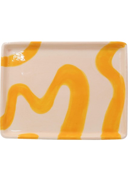 - Javier Spanish Swirls El Boyaması Tepsi