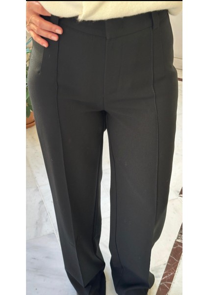 Kadın Boru Paça Kumaş Pantolon