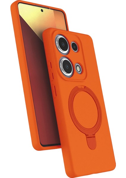 Redmi Note 13 Pro 4g Uyumlu Içi Kadife Stand Olabilen Halka Yüzüklü Kılıf