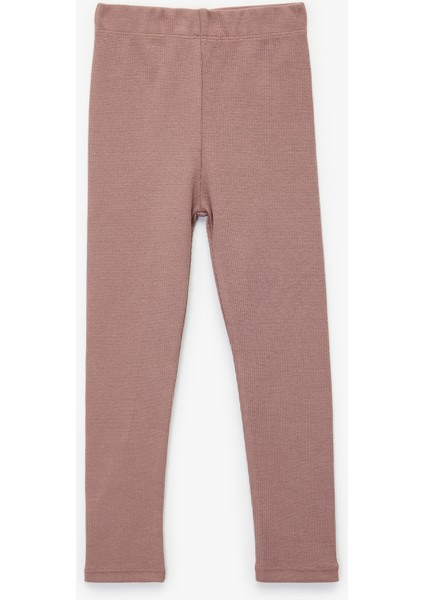 Pamuklu Beli Lastikli Basic Tayt