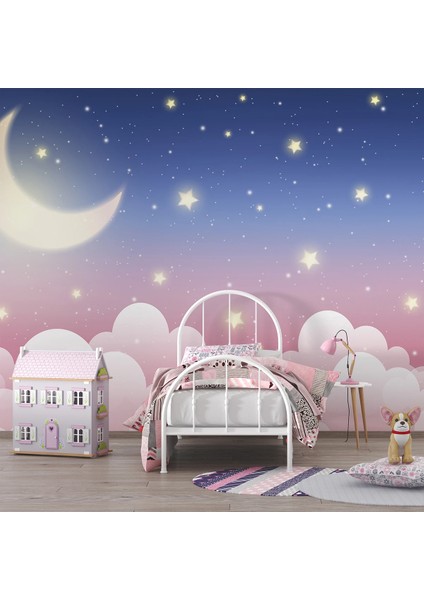 Aydede Desenli Çocuk Odası Duvar Kağıdı -Isı ve Ses Yalıtımı Yırtılmaz modelleri