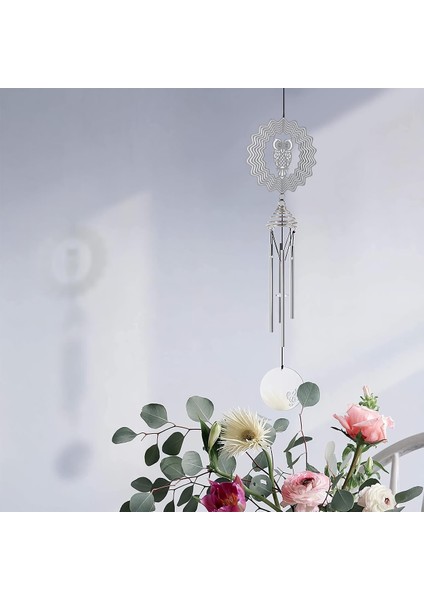 Feng Shui Baykuş Temalı Rüzgar Çanı Dış Mekan Bahçe Balkon Süsü Yeni Ev & Arkadaş Hediyesi 60 Cm. fiyatları