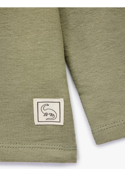 Pamuklu Uzun Kollu Düğmeli Tişört fırsatları