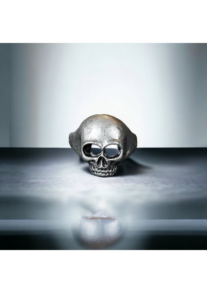 4 Adet 925 Ayar Gümüş Kaplama Ayarlanabilir El Yapımı Erkek Kadın Kurukafa Yüzük Seti fırsatları