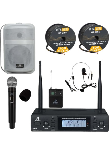 Okul Ses Sistemi Ideal Iç-Dış Anfi Hoparlör Sistemi Full Paket-6 fiyatları