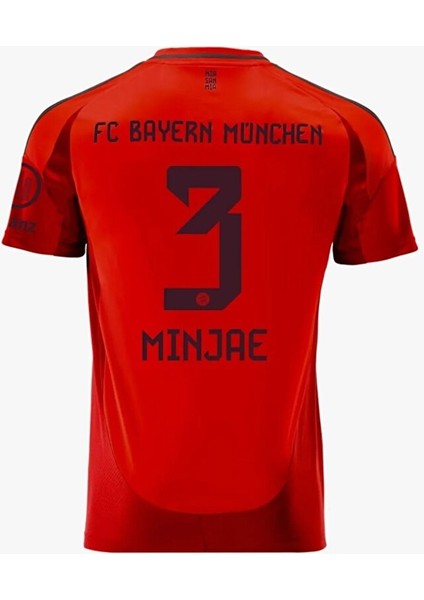 B. Münih 2024/25 Yeni Sezon Kim Min-Jae Iç Saha Forması (Red Kit)