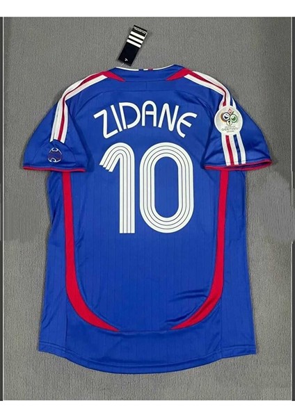 Fransa 2006 Dünya Kupası Zinedine Zidane Nostalji Forması (Blue)