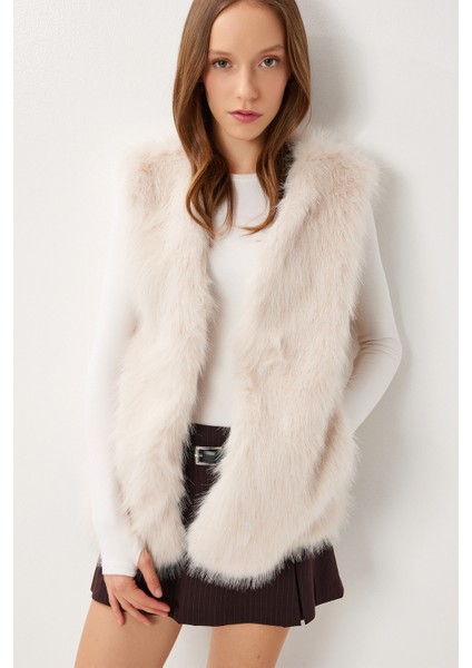 Suni Kürk Yelek LFG0170 Krem fiyatları