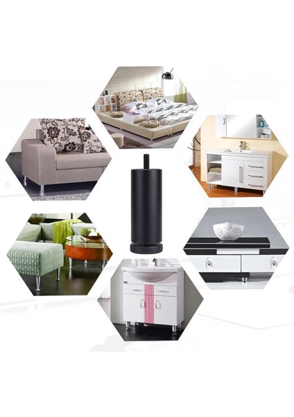 4pcs Yedek Mobilya Kanepe Bacakları Sehpa Uç Büfe Büfeleri Dolap Yatak 8cm Siyah 18CM (Yurt Dışından) modelleri