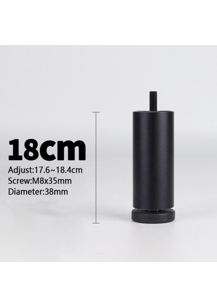 4pcs Yedek Mobilya Kanepe Bacakları Sehpa Uç Büfe Büfeleri Dolap Yatak 8cm Siyah 18CM (Yurt Dışından) fırsatları