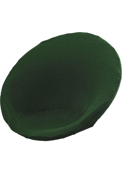 Yuvarlak Tabak Sandalye Kapağı Streç Koltuk Koruyucusu Sadece Oturma Odası Otel Koyu Yeşil (Yurt Dışından)