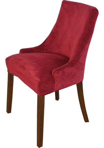 Streç Kanatlı Sandalye Kılıfı Slipcover Kullanılabilir Koltuk Kılıfı Kırmızı (Yurt Dışından)