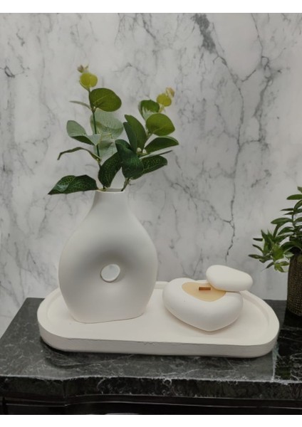 C37 Dekoratif Vazo ve Kalp Mumluk