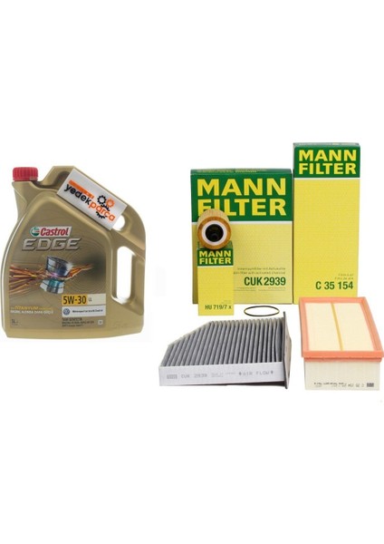 Audi A3 2008-2012 1.6 Tdı Bakım Seti Mann Marka Motor Yağlı