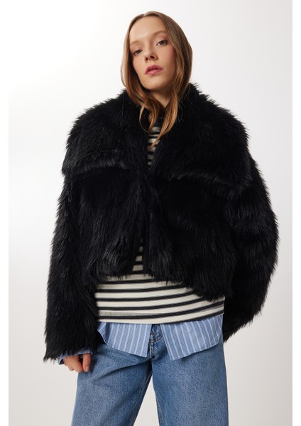 Kısa Suni Kürk Kaban LFG0171 Siyah fiyatları