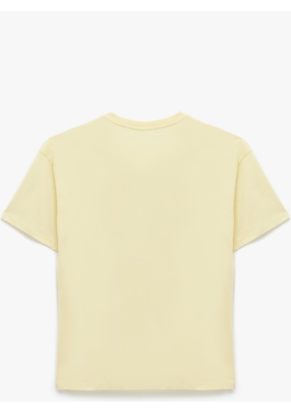 Kısa Kollu Köpek Nakış Detaylı Bisiklet Yaka Oversize Tişört fiyatları