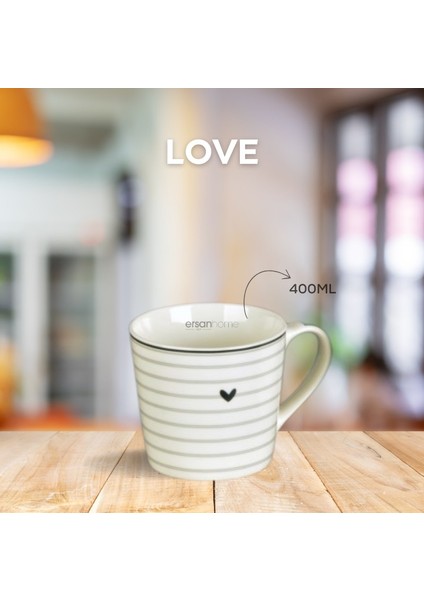 Porselen Kupa 400ML Love Serisi Desen4