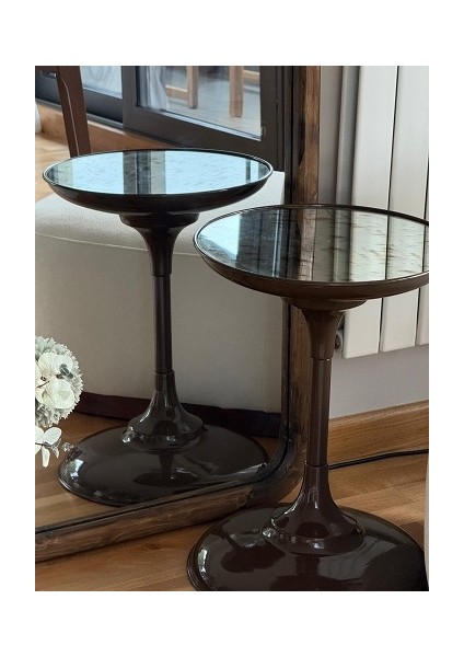 Koyu Kahverengi 54CM Kahve Köşesi Yan Sehpa fırsatları