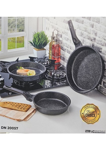 Crystal Seri 3 Lü Tava Seti DN20057