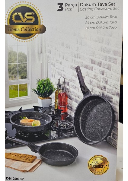 Crystal Seri 3 Lü Tava Seti DN20057 fırsatları