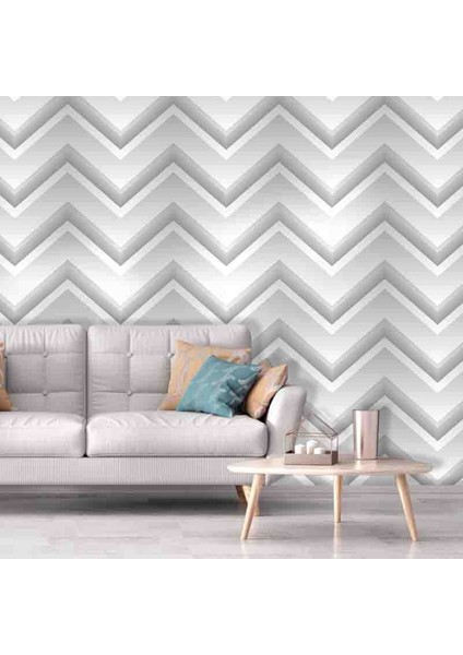 3 Boyutlu Zigzag Desenli Silinebilir Yırtılmaz Tekstil Duvar Kağıdı fiyatları