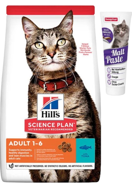 Science Plan Optimal Care Ton Balıklı Yetişkin Kedi Maması 1,5 kg + Beaphar Malt Tüy Yumağı Önleyici Kedi Macunu 100 gr fiyatları
