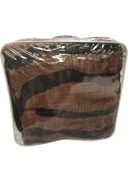 Safari Çift Kişilik Ultra Yumuşak Embos Vizon Battaniye (200X240)-LEOPAR Koyu Kahve Siyah modelleri