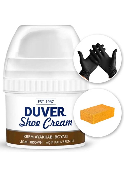 Parlaklık Sağlayan Açık Kahverengi Ayakkabı Boyası ve Boyama Seti