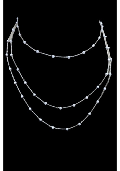 Çelik 3’lü Incili Zincir Kolye Çelik Kolye Hediye Kolye Tasarım fiyatları