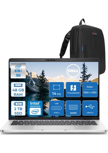 Pro 14 Plus Ultra 7-265U Vpro 48GB Ddr5 2tb SSD Intel Grapichs 14" Fhd+ IPS 300NITS 60Hz Windows 11 Pro Taşınabilir Bilgisayar BTO111PB14250P19 + Zettaçanta