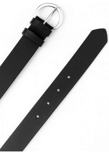 Kadın Siyah Suni Deri Kemer Yuvarlak Tokalı – Minimal ve Şık Günlük Kemer Modeli fırsatları