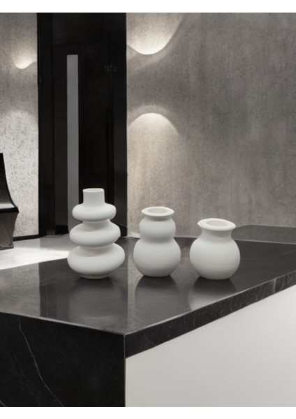 C20 Dekoratif Vazo Mumluk 3lü Set