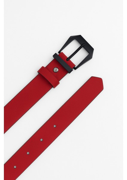 Kadın Dokulu Siyah Tokalı Deri Görünümlü Kemer modelleri