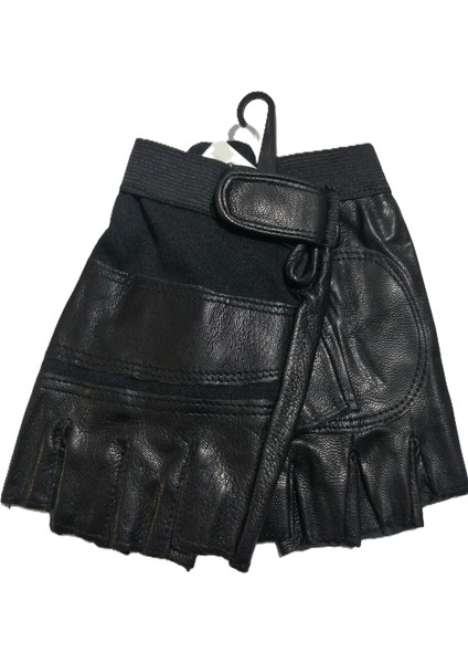 Erkek Parmaksız Deri Eldiven %100 Sheep Leather (Koyun Dersi) Acı Koyu Kahve indirimleri