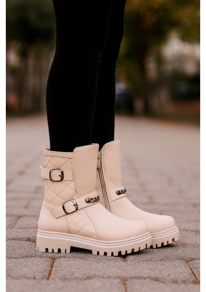 Ortopedik Bağcıklı Fermuarlı Kız Çocuk Bot Ayakkabı Siyah Kız Çocuk Bot