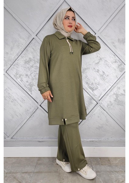Kadın Düğme Detaylı Tesettür Takım fiyatları