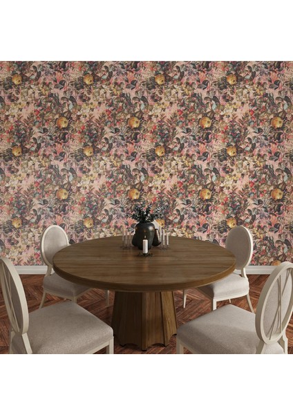 Nar Bahçesitemalı Tek Parça Duvar Kağıdı -Isı ve Ses Yalıtımı Yırtılmaz modelleri