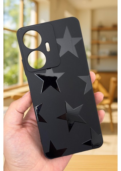 Realme C55 Uyumlu Star Silikon Darbe Emici Klasik Korumalı Rubber Kılıf
