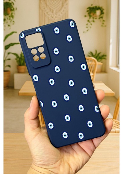 Redmi Note 11 Pro/note 12 Pro 4g Nazar Boncuk Desenli Silikon Darbe Emici Korumalı Rubber Kılıf
