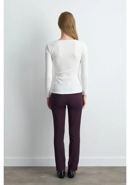 Kalp Yaka Pamuk Bluz - Ekru fırsatları