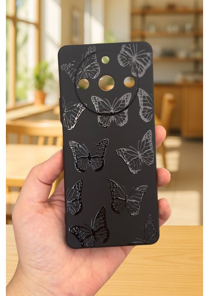 Realme 11 Pro Uyumlu Siyah Kelebek Desenli Silikon Darbe Emici Klasik Korumalı Rubber Kılıf fiyatları