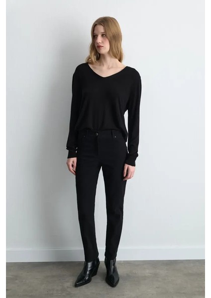 5 Cep Kanvas Pantolon - Siyah modelleri