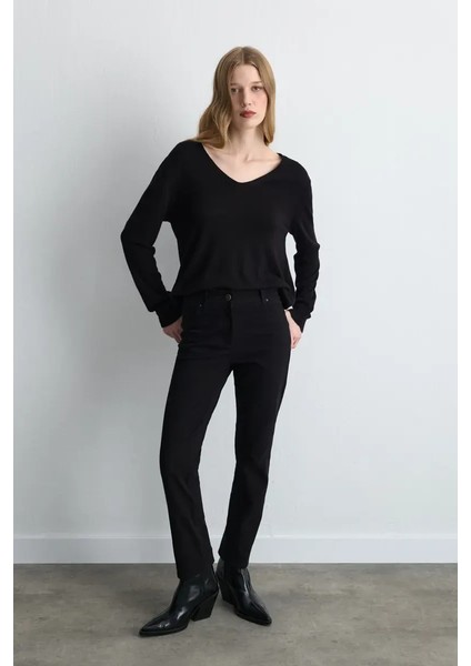 5 Cep Kanvas Pantolon - Siyah fırsatları