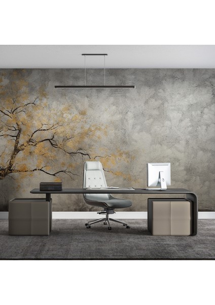 Sonbahar Temalı Ağaç Desenli Duvar Kağıdı -Isı ve Ses Yalıtımı Yırtılmaz fırsatları