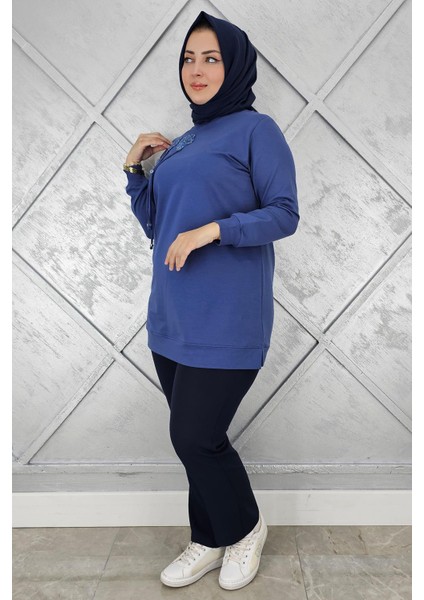 Kadın Dikme ve Bağucu Detaylı Tesettür Tunik fiyatları