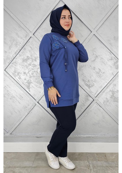 Kadın Dikme ve Bağucu Detaylı Tesettür Tunik modelleri