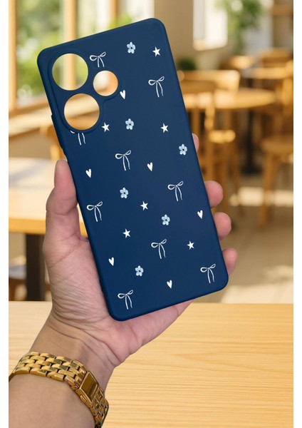 Infinix Hot 30 -Mini Fiyonk Desenli Silikon Darbe Emici Klasik Korumalı Rubber Kılıf