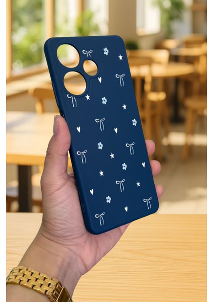 Infinix Hot 30 -Mini Fiyonk Desenli Silikon Darbe Emici Klasik Korumalı Rubber Kılıf modelleri